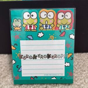 Vintage 1995 Sanrio KERO KERO KEROPPI Notepad
